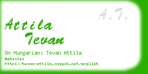 attila tevan business card